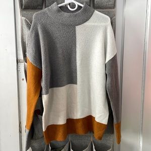 Block colored sweater